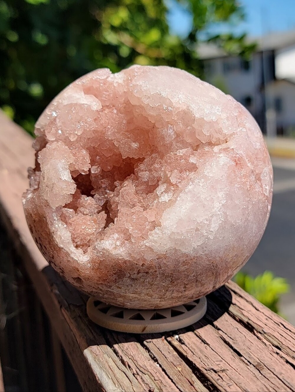 NEW 95.6MM BRAZILIAN PINK AMETHYST SPHERE